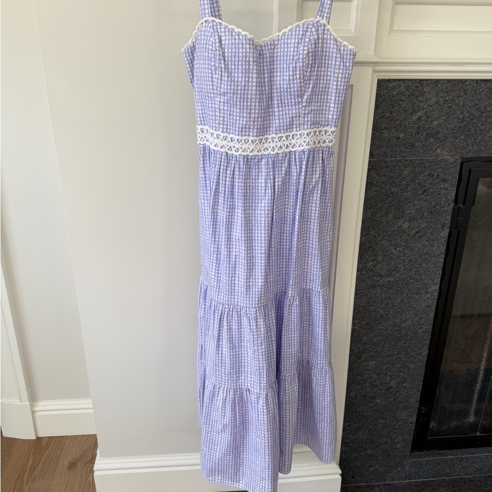 Lilly Pulitzer Purple Gingham Maxi Dress